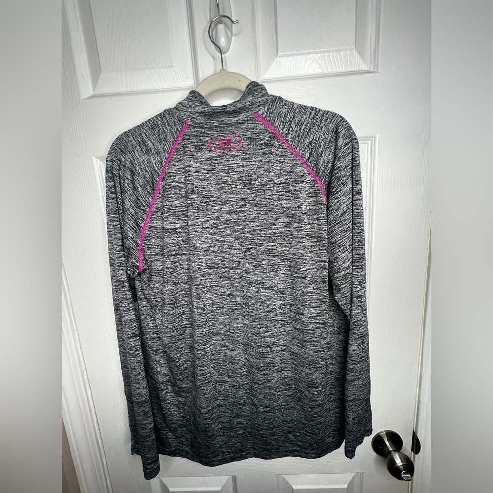 Under Armour Men’s Medium Heat Gear Loose Fit 1/4 Zip Long Sleeve Gray Top M - Picture 7 of 12